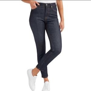 Everlane high-rise skinny jeans in dark indigo